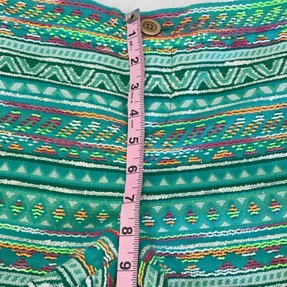 Anthropologie Elevenses Womens Costa Green Neon Tweed Shorts - Picture 12 of 12